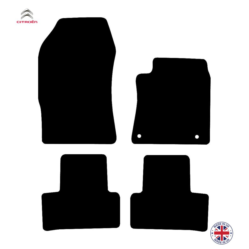 Tapis De Sol Velours Pour Citroën C5X 2021-2025 - Lot 4 Pièces Noir - Imperméable Et Facile à Nettoyer